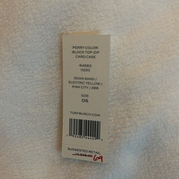 Tory Burch Perry color block top zip card case - Picture 5 of 5